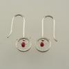 Sterling Silver Earrings with Rubies