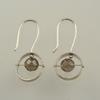 Sterling Silver Earrings with Smoky Quartz