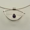 Sterling silver pendant with amethyst