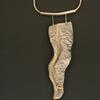 Sterling silver pendant with Keum-boo and citrine