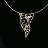 Sterling silver pendant with black diamonds